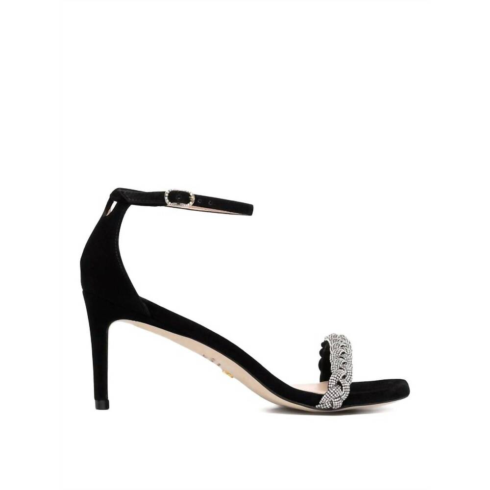NEW STUART WEITZMAN women's nudistcurve highshine sandal in black - Picture 2 of 4